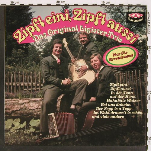 Legister Trio, Das Original: Zipfl eini, Zipfl ausi, Karussell, wh.Muster (2495 095), D, 1975 Typ: LP Best.-Nr.: V5174 Preis: 5,00 Euro