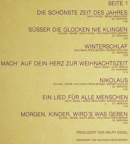 F.C.Bayern & Nymphenb. Kinderchor: Die schönste Zeit des Jahres, Jupiter (6.26058 AS), D, 1984 Typ: LP Best.-Nr.: V5453 Preis: 5,00 Euro