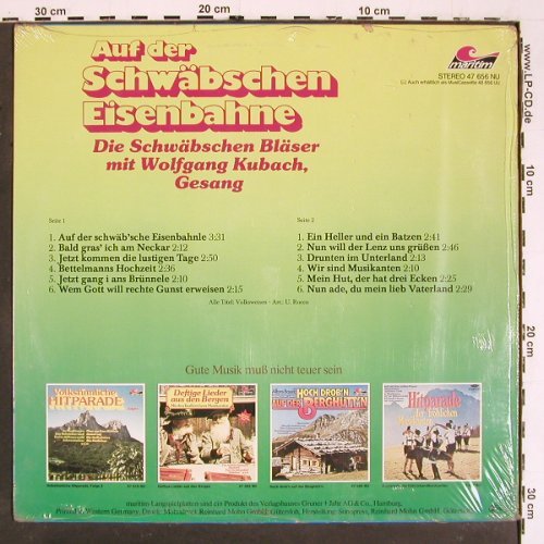 Schwäbschen Bläser  - Wolfg. Kubach: Auf der Schwäbschen Eisenbahne, Maritim, sealed (47656), D, FS-New Typ: LP Best.-Nr.: V5541 Preis: 6,00 Euro