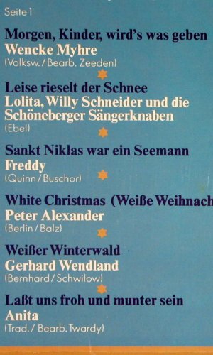 V.A.Freddy pres.  - Die schönsten: Weihnachts-Lieder Großer Stars, Polydor (98 0666 511), D, 1974 Typ: LP Best.-Nr.: V5709 Preis: 5,00 Euro