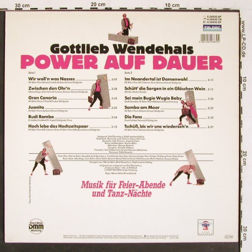 Wendehals,Gottlieb: Power auf Dauer, Teldec (6.26830 AP), D, 1988 Typ: LP Best.-Nr.: V5960 Preis: 5,00 Euro
