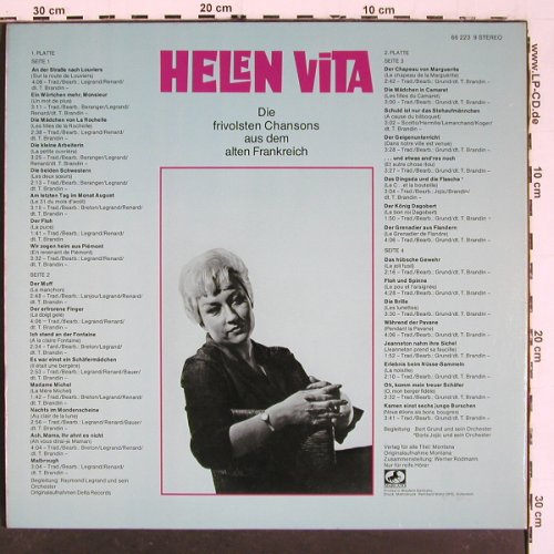 Vita,Helen: Die Frivolsten Chansons, Foc, Marcato (66 223 9), D, 1977 Typ: 2LP Best.-Nr.: V6001 Preis: 9,00 Euro