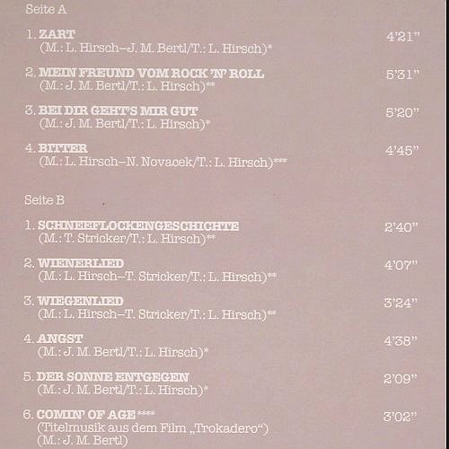 Hirsch,Ludwig: Zartbitter, Polydor(2372 031), D, 1980 - LP - V6041 - 6,00 Euro