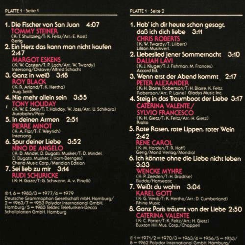 V.A.Souvenir der Liebe: Tommy Steiner... Peter Anders, Polydor (815 973-1), D Typ: 2LP Best.-Nr.: V6060 Preis: 6,00 Euro