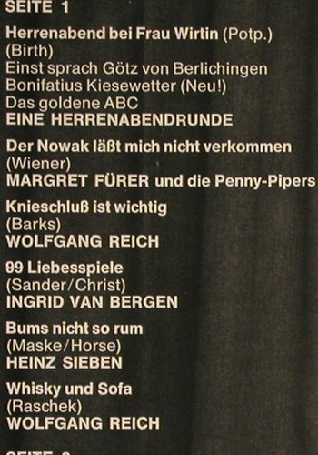 V.A.Für Damen verboten !: Herrenabendrunde.. W.Reich, Foc, EMI Columbia (C 148-29 764/65), D, vg+/vg+ Typ: 2LP Best.-Nr.: V6065 Preis: 5,00 Euro