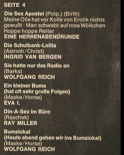 V.A.Für Damen verboten !: Herrenabendrunde.. W.Reich, Foc, EMI Columbia (C 148-29 764/65), D, vg+/vg+ Typ: 2LP Best.-Nr.: V6065 Preis: 5,00 Euro