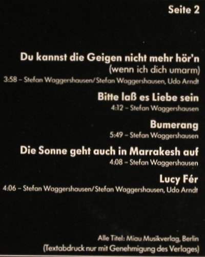 Waggershausen,Stefan: Touche d'amour, Polydor (827 526), D, 1985 Typ: LP Best.-Nr.: V6081 Preis: 6,00 Euro