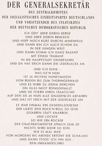 Lindenberg,Udo: Der Generalsekretär*2+1, Polydor (885 884-1), D, 1987 Typ: 12" Best.-Nr.: V6094 Preis: 5,00 Euro