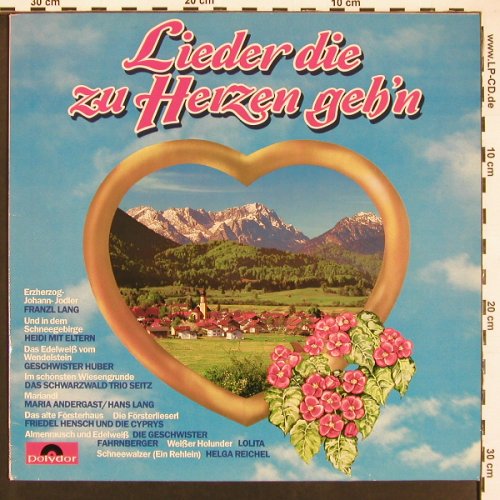 V.A.Lieder die zu Herzen gehen': Helga Reichel ... Trio Seitz, Polydor (819 554), D Typ: LP Best.-Nr.: V6096 Preis: 4,00 Euro