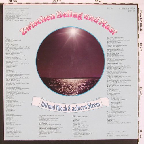 V.A.Zwischen Reling und Mast: 100 mal Klock 8, achtern Strom, Amiga(8 56 259), DDR, 1987 - LP - V6179 - 7,50 Euro