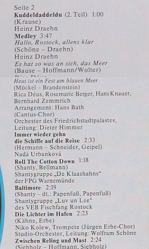 V.A.Zwischen Reling und Mast: 100 mal Klock 8, achtern Strom, Amiga(8 56 259), DDR, 1987 - LP - V6179 - 7,50 Euro