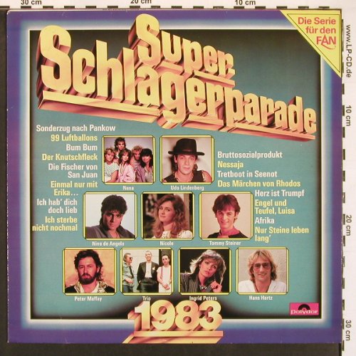 V.A.Super Schlagerparade 1983: Udo Lindenberg.. Hans Hartz, Polydor(819 622), D, 16Tr.,  - LP - V6183 - 3,00 Euro