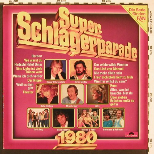 V.A.Super Schlagerparade 1980: Gottlieb Wendehals... Peter Maffay, Polydor. m-/vg+(819 625), D, 16Tr.,  - LP - V6184 - 3,00 Euro
