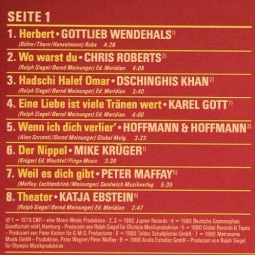 V.A.Super Schlagerparade 1980: Gottlieb Wendehals... Peter Maffay, Polydor. m-/vg+(819 625), D, 16Tr.,  - LP - V6184 - 3,00 Euro