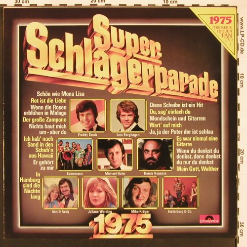 V.A.Super Schlagerparade 1975: Demis Roussos... Mike Krüger, Polydor(819 696), D, 16Tr.,  - LP - V6185 - 3,00 Euro