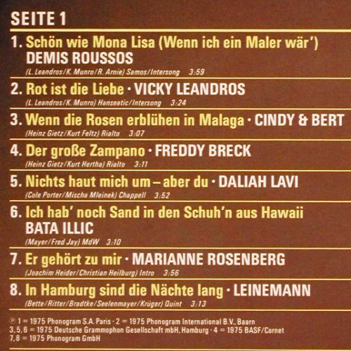 V.A.Super Schlagerparade 1975: Demis Roussos... Mike Krüger, Polydor(819 696), D, 16Tr.,  - LP - V6185 - 3,00 Euro