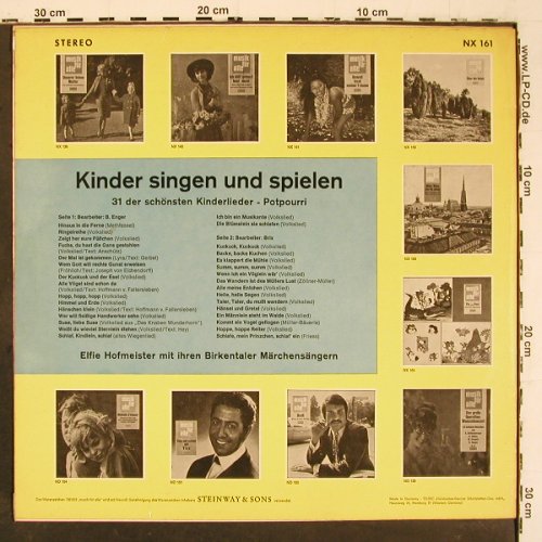 V.A.Kinder singen und spielen: 31 der schönsten Kinderlieder, Decca (NX 161), D Typ: LP Best.-Nr.: V6359 Preis: 6,00 Euro.