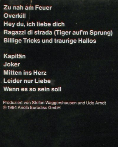 Waggershausen,Stefan: Tabu, Ariola Club SonderAufl. (28 562-7), D, 1984 Typ: LP Best.-Nr.: V6405 Preis: 4,00 Euro