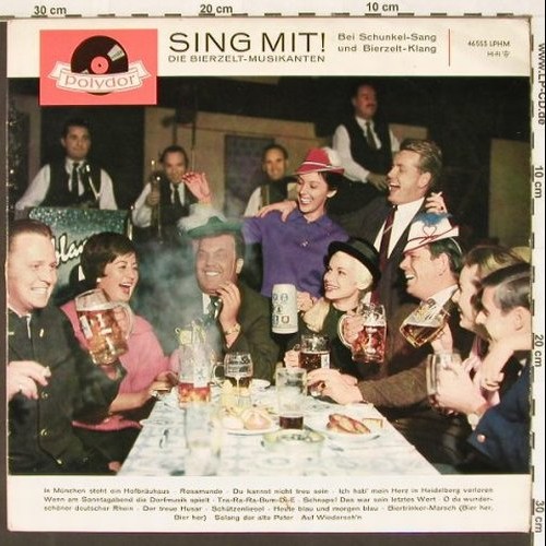 Bierzelt-Musikanten: Sing Mit !, vg+/m-, Polydor (46553 LPHM), D, 1962 Typ: LP Best.-Nr.: V6434 Preis: 5,00 Euro.