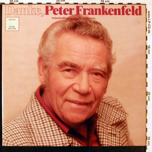 Frankenfeld,Peter: Danke,Seine berühm.Lieder..., EMI, Club Ed. (38119 4), D Typ: LP Best.-Nr.: V6479 Preis: 5,00 Euro