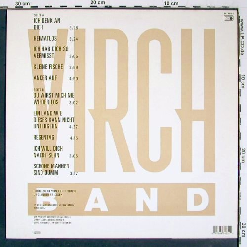 Virch Band: Halt Mich Fest, Metronome (847 403-1), D, 1991 Typ: LP Best.-Nr.: V6495 Preis: 6,00 Euro