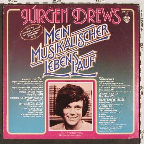 Drews,J&uuml;rgen: Mein Musikalischer Lebenslauf, Warner(WB 56 447), D,+Poster, 1977 - LP - V6741 - 7,50 Euro