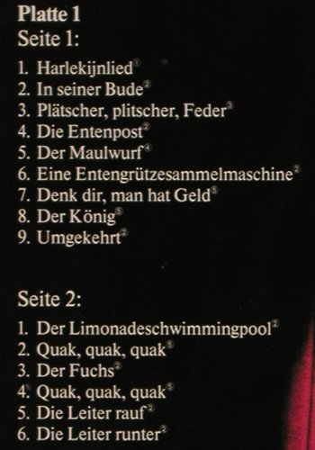 Van Veen,Herman: Die Musikfabel von der Ente Quak, Polydor (825 256-1), D, Foc, 1985 Typ: 2LP Best.-Nr.: V6962 Preis: 7,50 Euro.