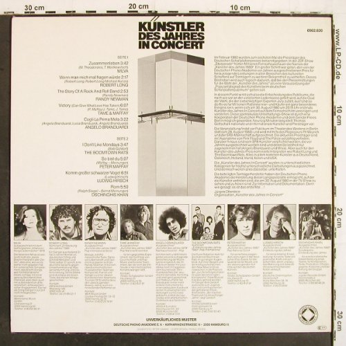 V.A.Die K&uuml;nster d.Jahres in Concert: u.a.Milva,Maffay,Dschinghis Khan, Sonderauflage(0902.020), D,Muster, 1980 - LP - V6963 - 5,00 Euro