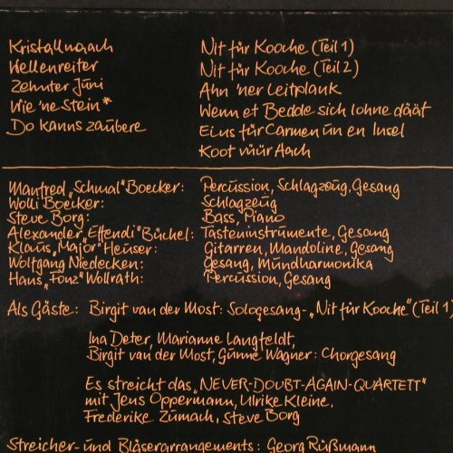 BAP: Vun Drinne Noh Drusse, Foc, Sticker, Musikant(066-46 639), D, Booklet, 1982 - LP - V7045 - 7,50 Euro