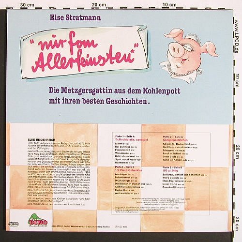 Stratmann,Else: Nur vom Allerfeinsten,Foc, Dino (DLP 1191), D, 1986 Typ: 2LP Best.-Nr.: V7136 Preis: 7,50 Euro.