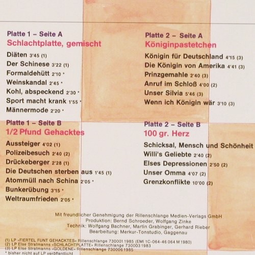 Stratmann,Else: Nur vom Allerfeinsten,Foc, Dino (DLP 1191), D, 1986 Typ: 2LP Best.-Nr.: V7136 Preis: 7,50 Euro.