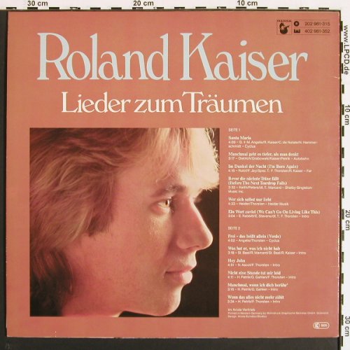 Kaiser,Roland: Santa Maria, Hansa(202 981-315), D, 1980 - LP - V7185 - 5,00 Euro