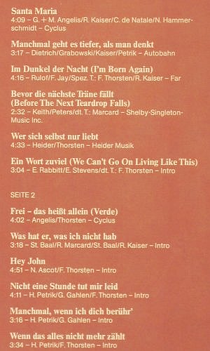 Kaiser,Roland: Santa Maria, Hansa(202 981-315), D, 1980 - LP - V7185 - 5,00 Euro