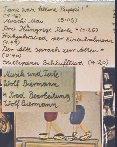 Biermann,Wolf: Der Friedensclown, CBS (82 262), NL, 1977 Typ: LP Best.-Nr.: V7227 Preis: 5,00 Euro.