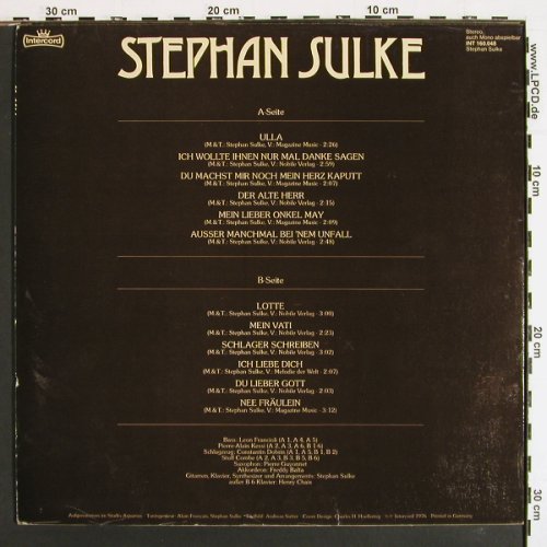 Sulke,Stephan: Same, Intercord(INT 160.048), D, 1976 - LP - V7237 - 5,00 Euro