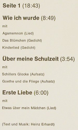 Erhardt,Heinz: Wie er leibt und lebt, Intercord (28 951-2 U), D Typ: LP Best.-Nr.: V7238 Preis: 6,00 Euro.