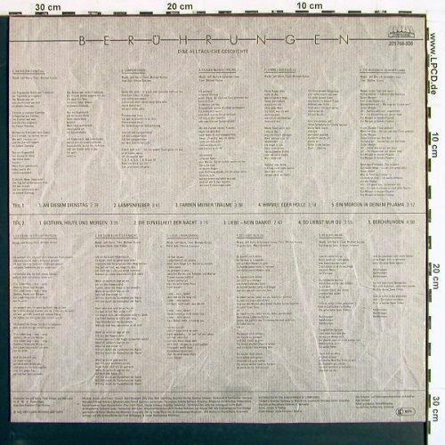 Gitte Haenning: Ber&uuml;hrungen, 10 Tr. Promo, Global (205 768-000), D, 1983 Typ: LP Best.-Nr.: V7351 Preis: 7,50 Euro.