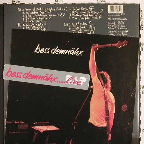 BAP: Bess Demn&auml;hx,Foc, Booklet, Sticker, Musikant (165 1953), NL, 1983 Typ: 2LP Best.-Nr.: V7464 Preis: 7,50 Euro.