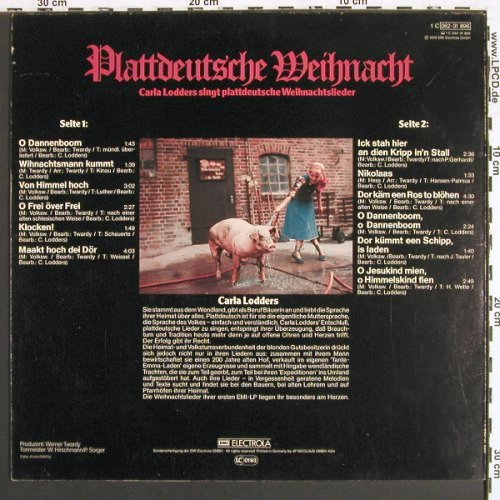 Lodders,Carla: Plattdeutsche Weihnacht, H&ouml;rZu(062-31 896), D, 1978 - LP - V7477 - 7,50 Euro