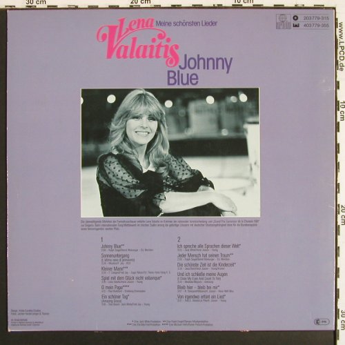 Valaitis,Lena: Johnny Blue-Meine sch&ouml;nsten Lieder, Ariola (203 779-315), D, 1981 Typ: LP Best.-Nr.: V7529 Preis: 5,00 Euro.