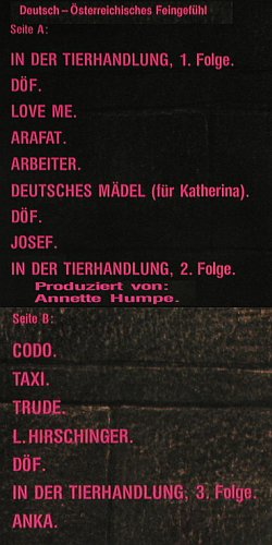 Tauchen-Prokopetz: D&Ouml;F, WEA (24-0187-1), D, 1983 Typ: LP Best.-Nr.: V7531 Preis: 7,50 Euro.