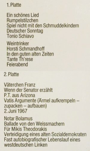 Degenhardt,Franz-Josef: Portrait,Box, orignal TWEN, Polydor (2631 009), D, 1968 Typ: 2LP Best.-Nr.: V7540 Preis: 7,50 Euro.
