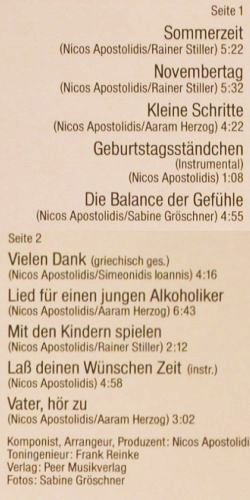 Apostolidis,Nicos: Balance der Gef&uuml;hle, Decca (6.24135 AS), D, 1979 Typ: LP Best.-Nr.: V7557 Preis: 6,00 Euro.