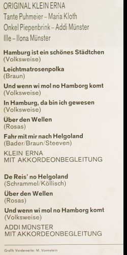 Kloth,Maria & Addi M&uuml;nster: Kl&ouml;nsnak mit Klein Erna, Baccarola (76 797 ZW), D Typ: LP Best.-Nr.: V7703 Preis: 7,50 Euro.