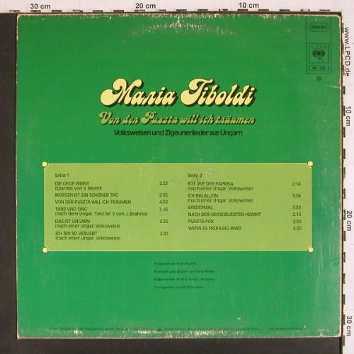 Tiboldi,Maria: Von der Puszta will ich träumen, CBS(80 332), D, m-/VG-, 1974 - LP - V7845 - 6,00 Euro