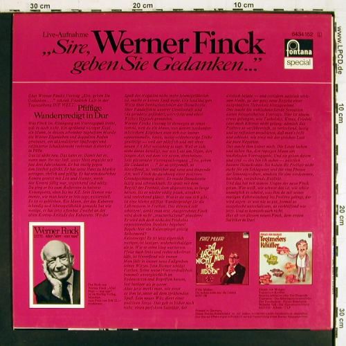 Finck,Werner: ...Sire,Geben Sie Gedanken...- Live, Fontana special(6434 152), D, Ri, 1963 - LP - V7926 - 9,00 Euro