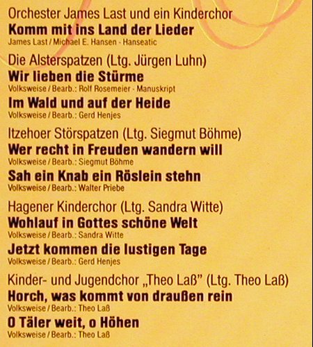 V.A.Komm mit ins Land der Lieder: 2.Kinderchor Wettbewerb, James Last, Karussell (819 190-1), D Typ: LP Best.-Nr.: X8640 Preis: 5,00 Euro
