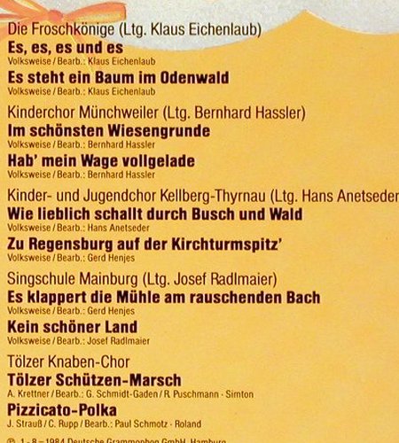 V.A.Komm mit ins Land der Lieder: 2.Kinderchor Wettbewerb, James Last, Karussell (819 190-1), D Typ: LP Best.-Nr.: X8640 Preis: 5,00 Euro
