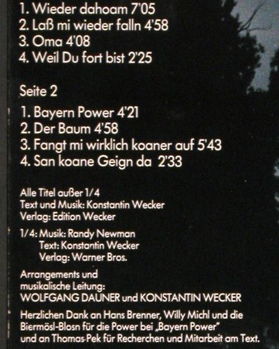 Wecker,Konstantin: Wieder dahoam - Bayern Power, Polydor(831 263-1), D, 1986 - LP - Y1261 - 5,00 Euro