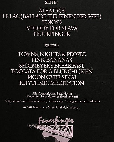 Horton,Peter & Slava Kantcheff: Albatros - klingende Geschichten, Metronome(835 603-1), D, 1988 - LP - Y1513 - 7,50 Euro